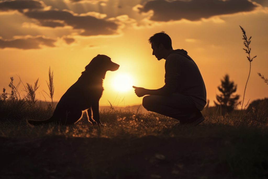 dogs and human
